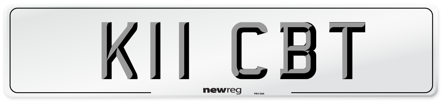 K11 CBT Number Plate from New Reg